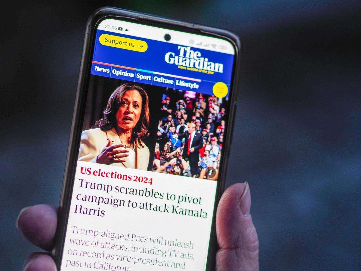Publicación de 'The Guardian' sobre las elecciones presidenciales en Estados Unidos