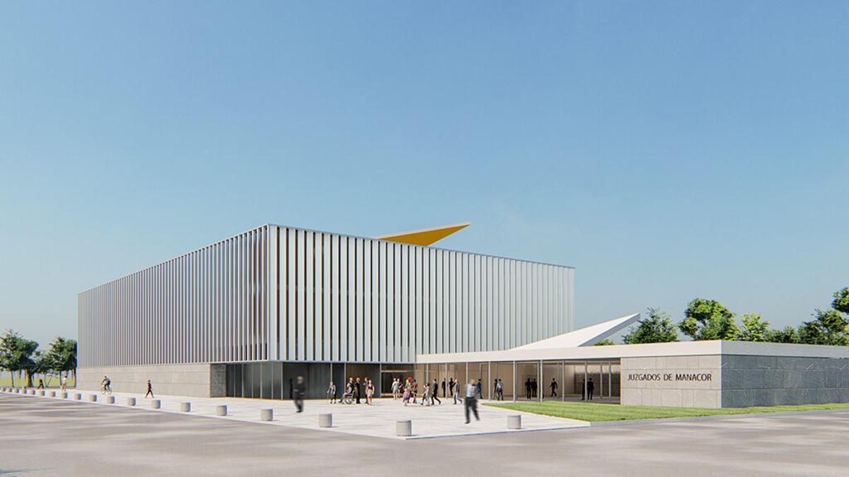 Recreación del futuro edificio de los juzgados de Manacor.