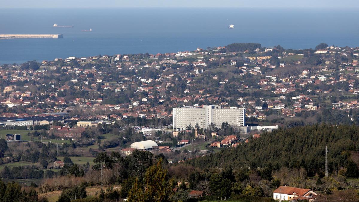 Vista del Hospital de Cabueñes.