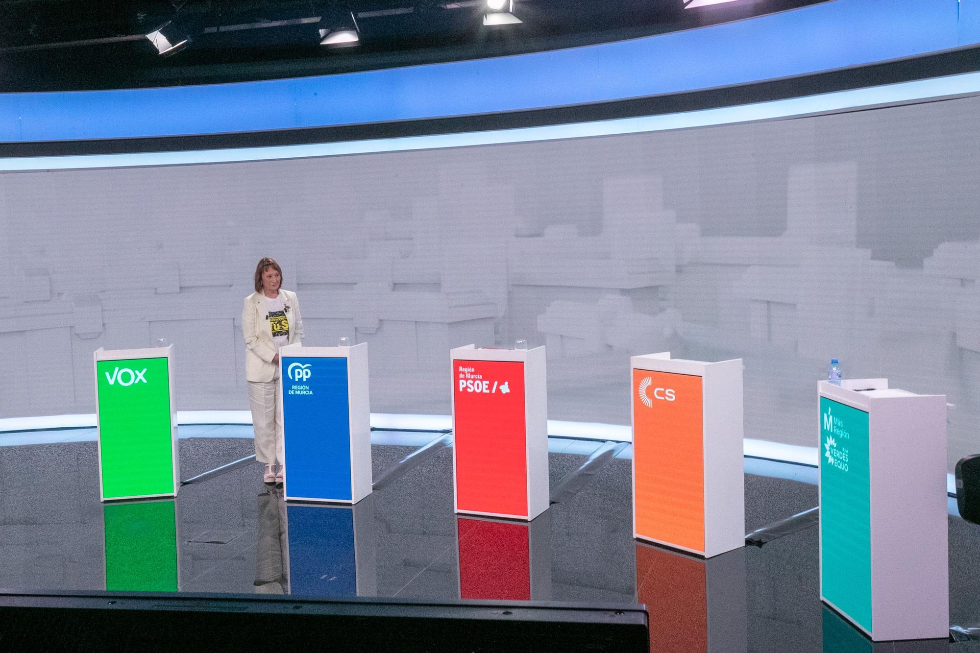 Todas las imágenes del debate electoral de la Región de Murcia