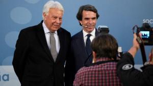 Felipe González y Jose María Aznar en el debate ’Repensar España’ durante el I Congreso Nacional de la Sociedad Civil