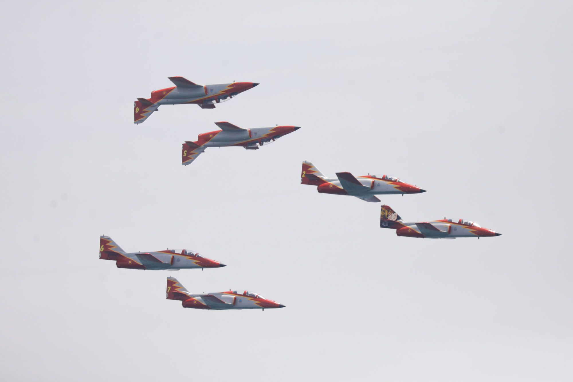 Festival aéreo ‘Aire 2025’, en el Centro Deportivo y Cultural del Ejército del Aire y del Espacio (C.D.S.C.M.E.A.) &#039;Fernández de Tudela&#039;, a 15 de junio de 2025, en San Javier, Región de Murcia (España). Este festival, que se celebra en conmemoración del 40º aniversario de la Patrulla Águila, reúne a las mejores patrullas acrobáticas de Europa, junto con otras aeronaves históricas y de actualidad del Ejército del Aire y del Espacio. 15 JUNIO 2025;FESTIVAL;AÉREO;AIRE;EXHIBICIÓN Edu Botella / Europa Press 15/06/2025. Edu Botella;
