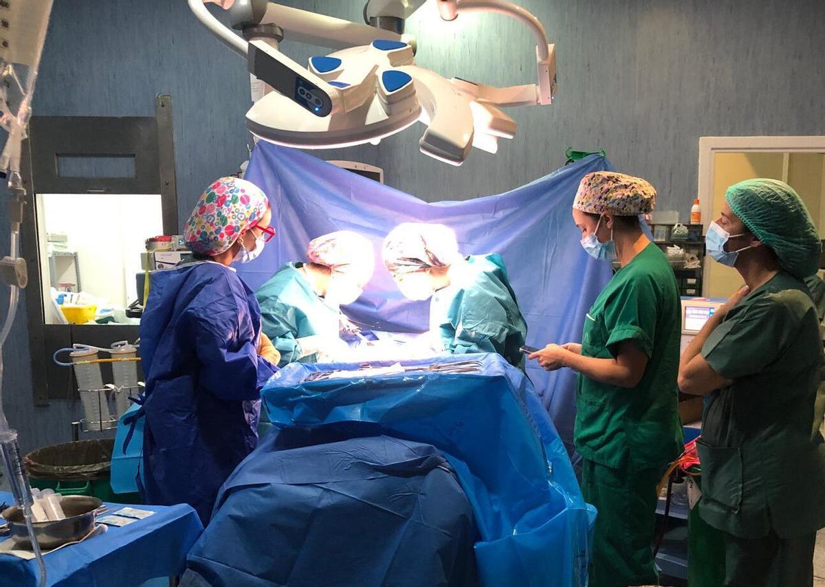 Un grupo de médicos realiza una operación quirúrgica en un hospital andaluz.