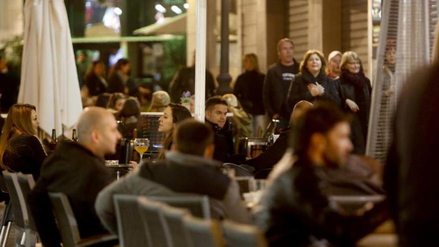 Terrazas del entorno de la calle Castaños de Alicante