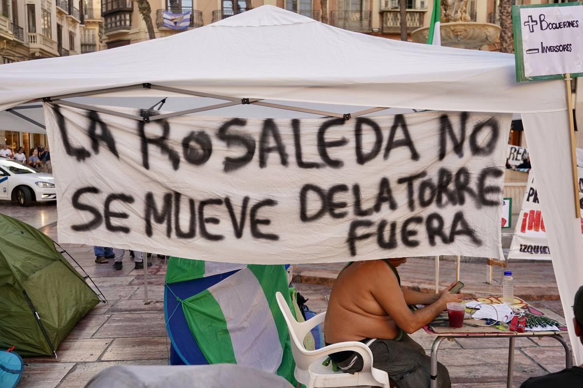 Acampada por la vivienda en Málaga
