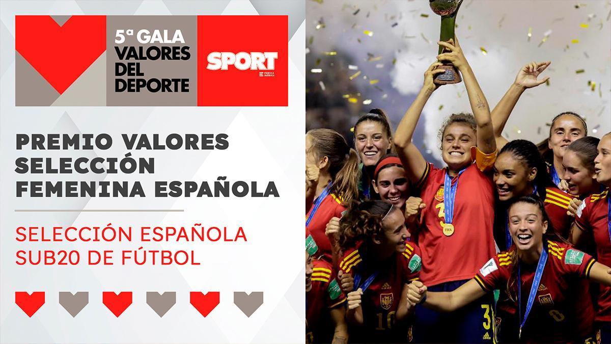 La selección española de fútbol Femenino SUB-20, Premio Valores selección Femenina