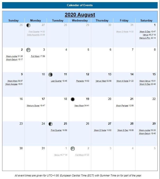 Calendario eventos astronómicos SkyCal