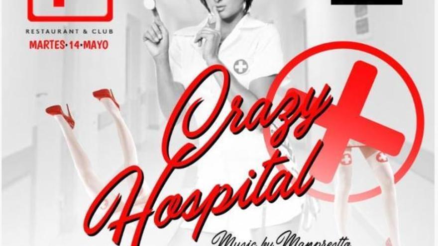 Cartel de la fiesta Crazy hospital