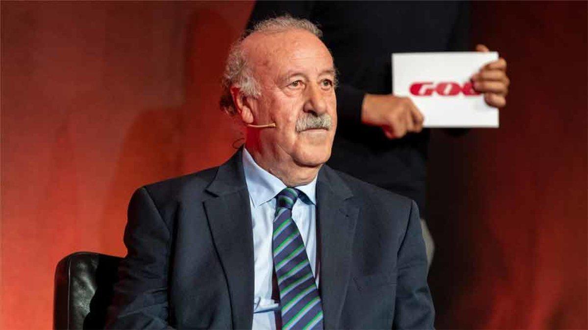 Del Bosque, durante el homenaje a Cruyff en Barcelona