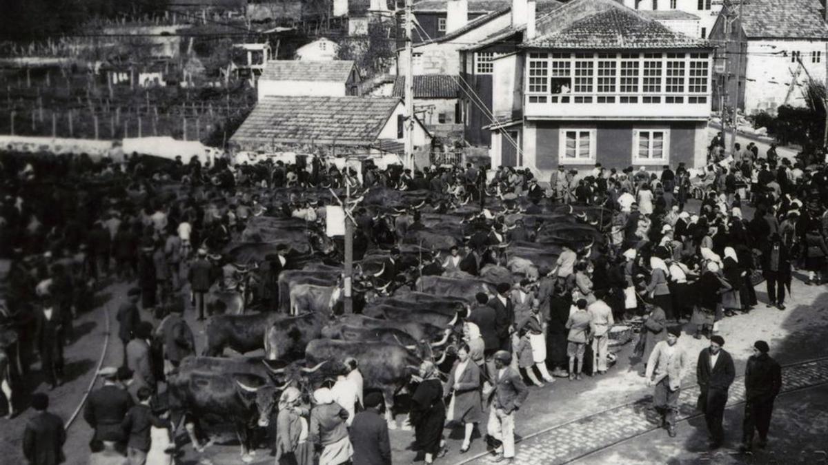 La antigua feria de ganado de A Ramallosa.  