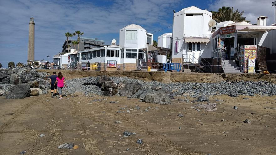 Estado del acceso a la playa de Maspalomas (27/04/21)