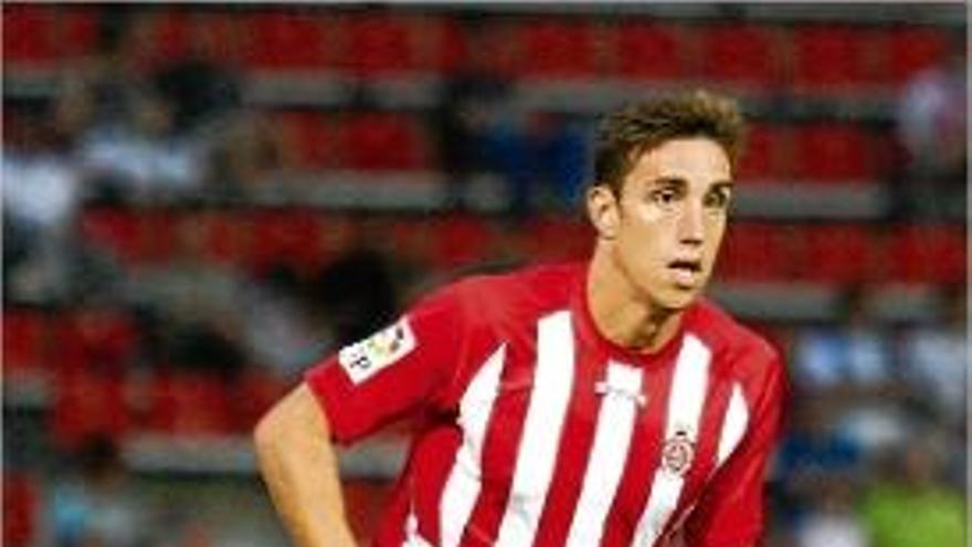 Jaime Mata, durant un amistós contra l&#039;Espanyol a Montilivi.