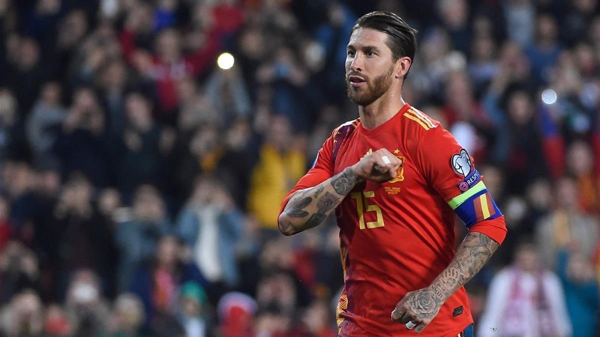 Sergio Ramos, con la selección.