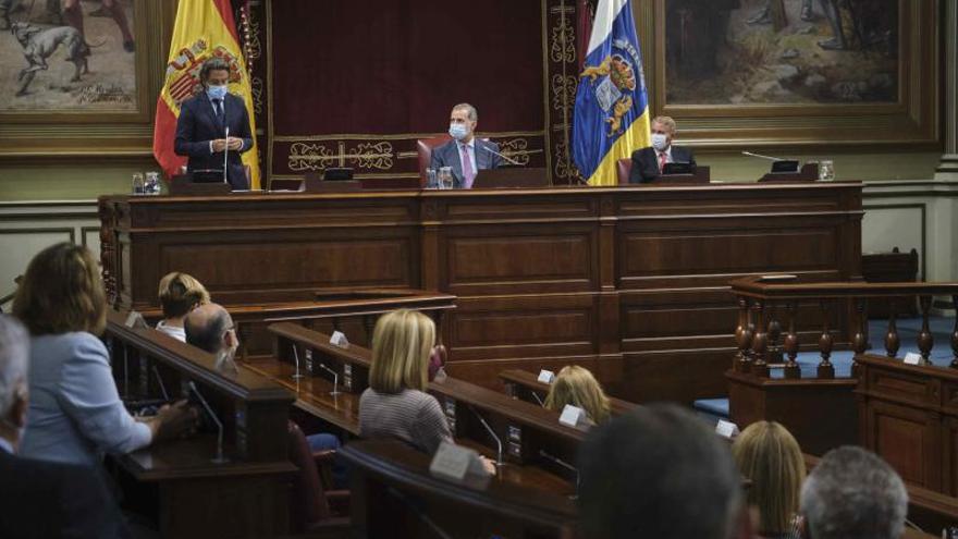 Visita del Rey al Parlamento de Canarias.