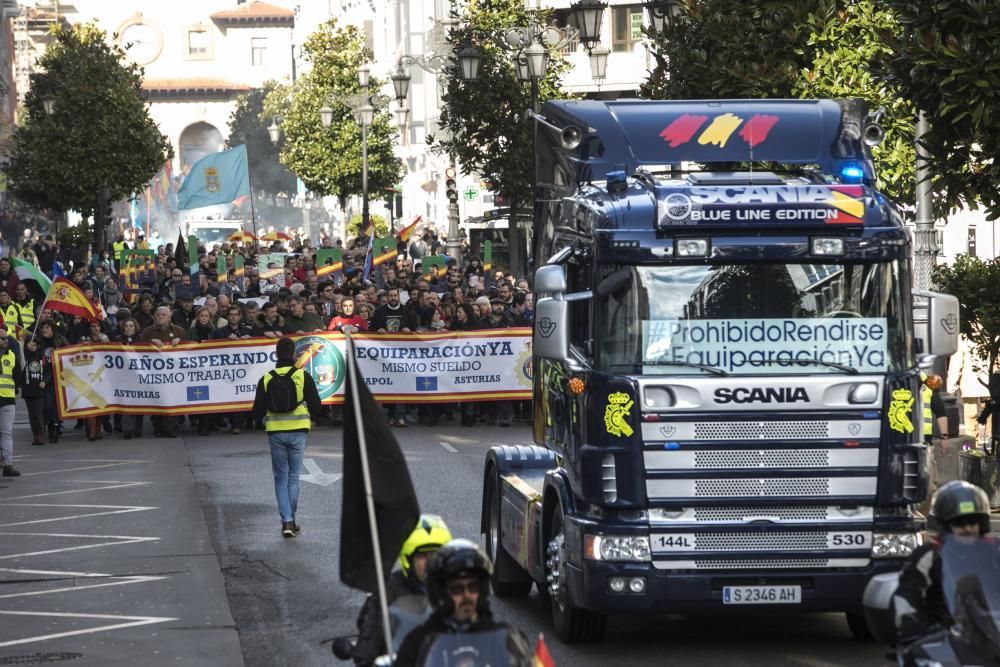 Manifestación policias en Oviedo