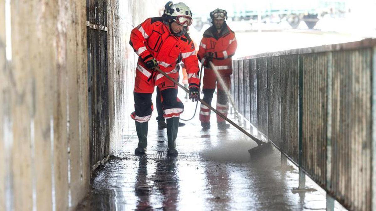 Bomberos del CPB intervienen tras las intensas lluvias en Málaga