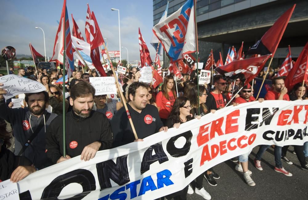 Paros en Extel A Coruña contra el ERE para 205 empleados