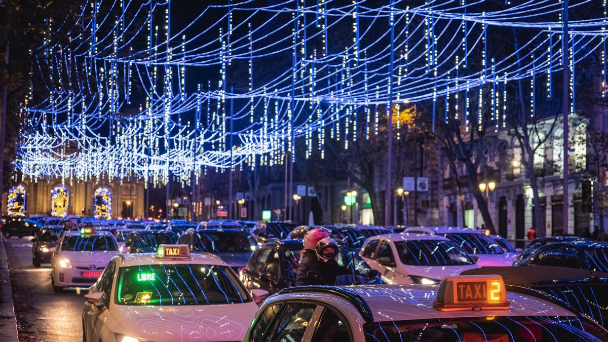Imagen de archivo de las luces de Navidad de Madrid
