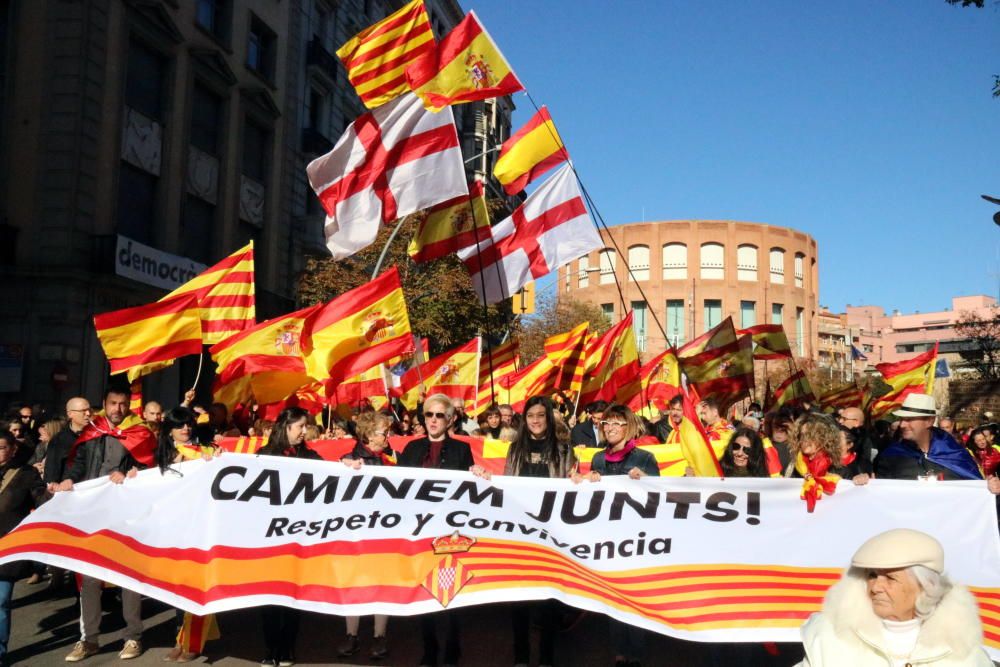 Manifestació unionista a Girona.