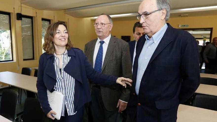 Milagros Marcos antes de la reunión con representantes de los regantes. I Foto Ical