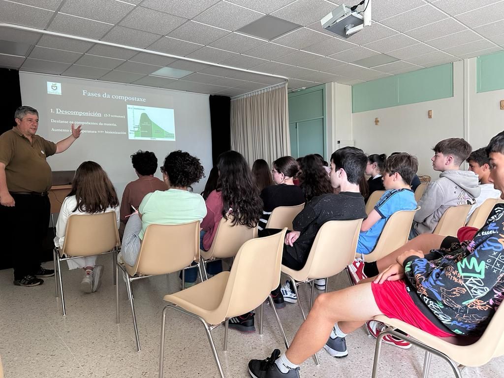 Actividades medioambientales en el IES As Bizocas, de San Vicente de O Grove.