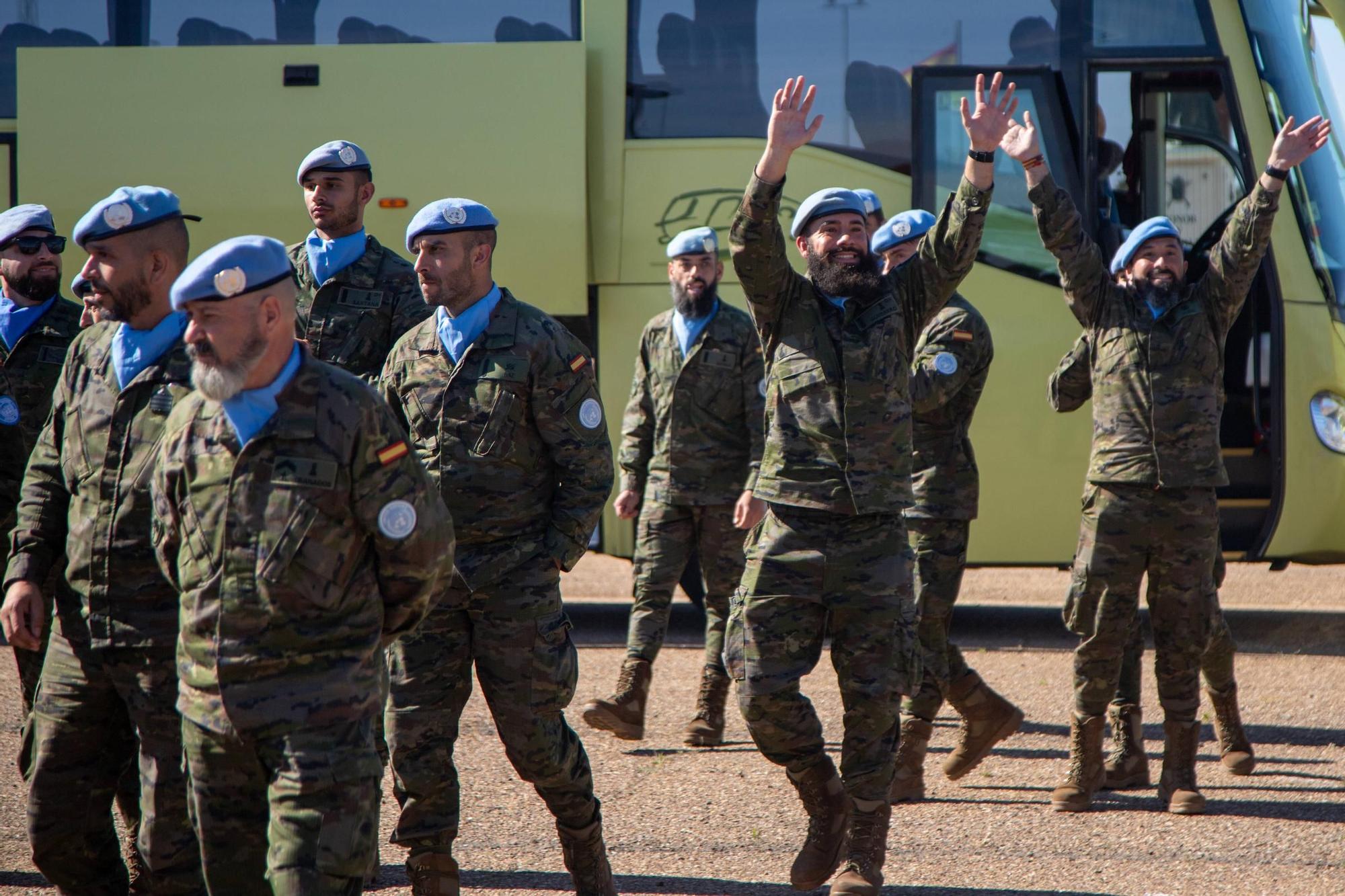 Vuelven a Badajoz los últimos militares que se encontraban en misión de paz en Líbano