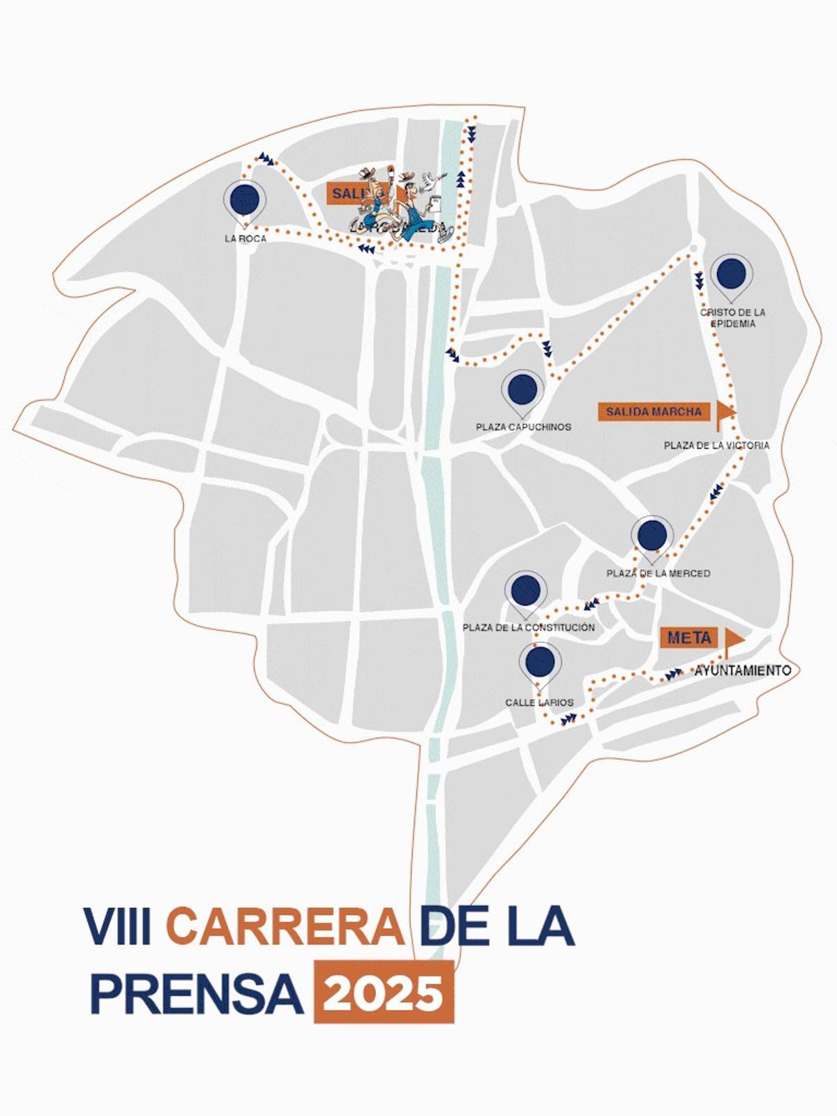 Recorrido de la Carrera de la Prensa 2025.