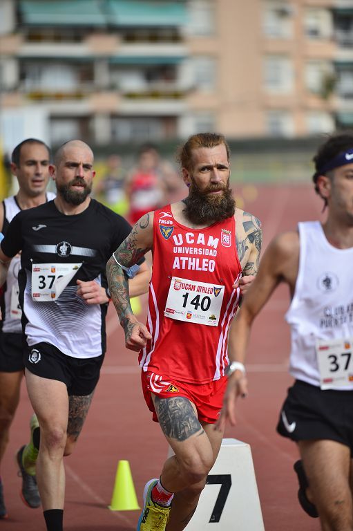 Pruebas de atletismo nacional en la pista de atletismo de Cartagena este domingo