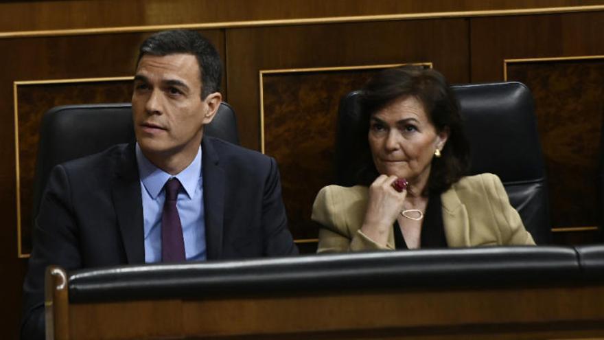 Pedro Sánchez, este miércoles en el Congreso de los Diputados.