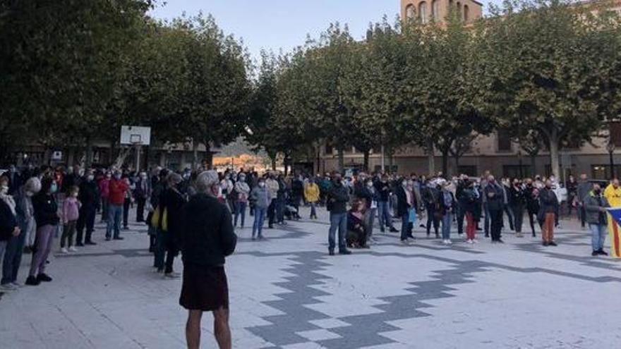 La plaça el Camp de Solsona, aquest vespre.