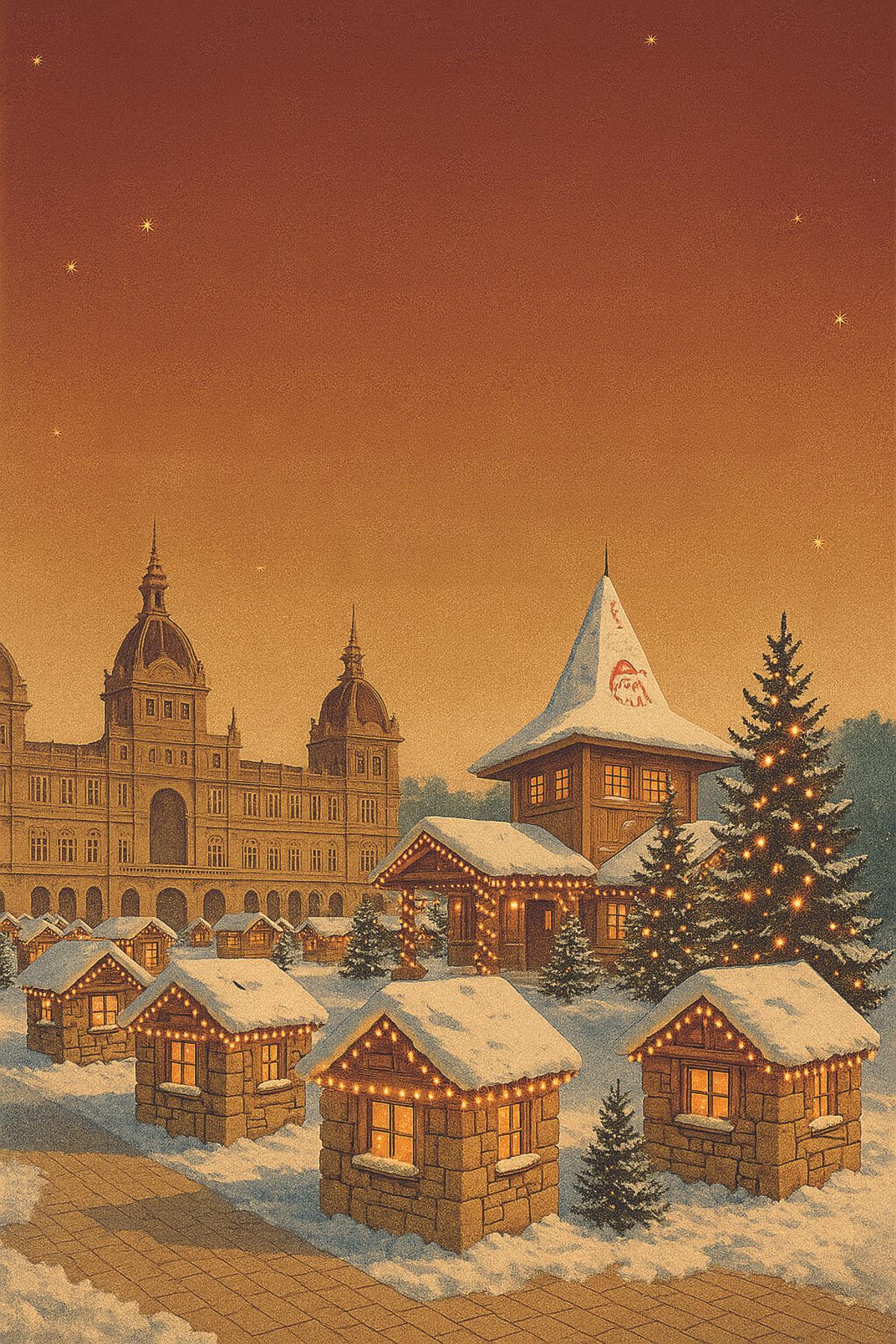 Así iban a ser las casetas del Poblado de Navidad de María Pita