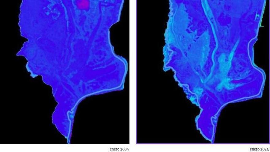Evolución del suelo húmedo Doñana