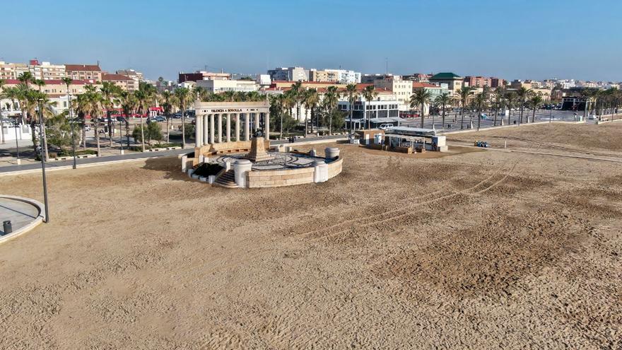 El ayuntamiento tramita con Costas la reconstrucción del monumento a Sorolla en la playa del Cabanyal