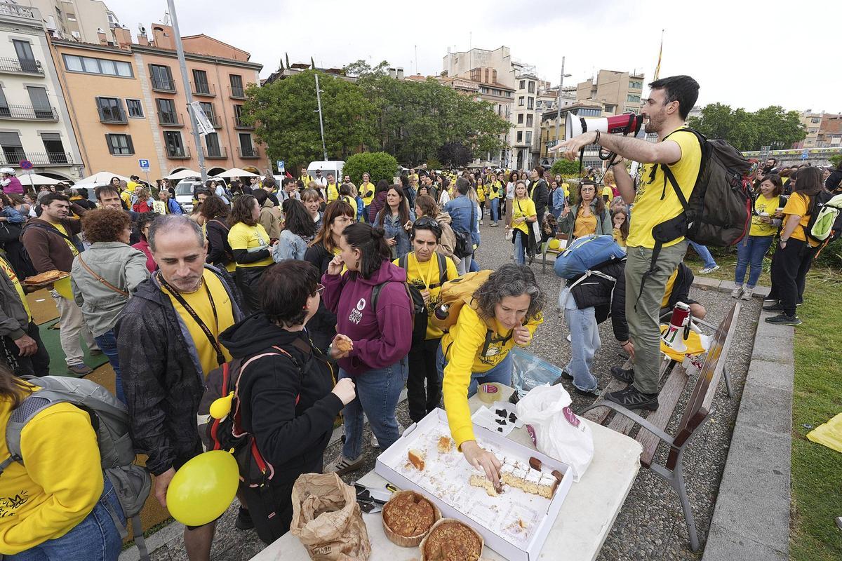 Les imatges de la protesta dels docents a la ciutat de Girona Les imatges de la protesta dels docents a la ciutat de Girona