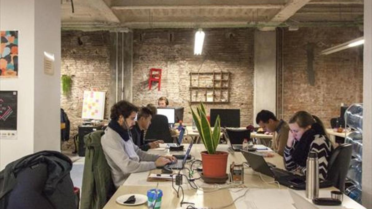 COMUNIDAD.  Centro de 'coworking' Alpha Espai de Barcelona. La creación de comunidad es una prioridad.