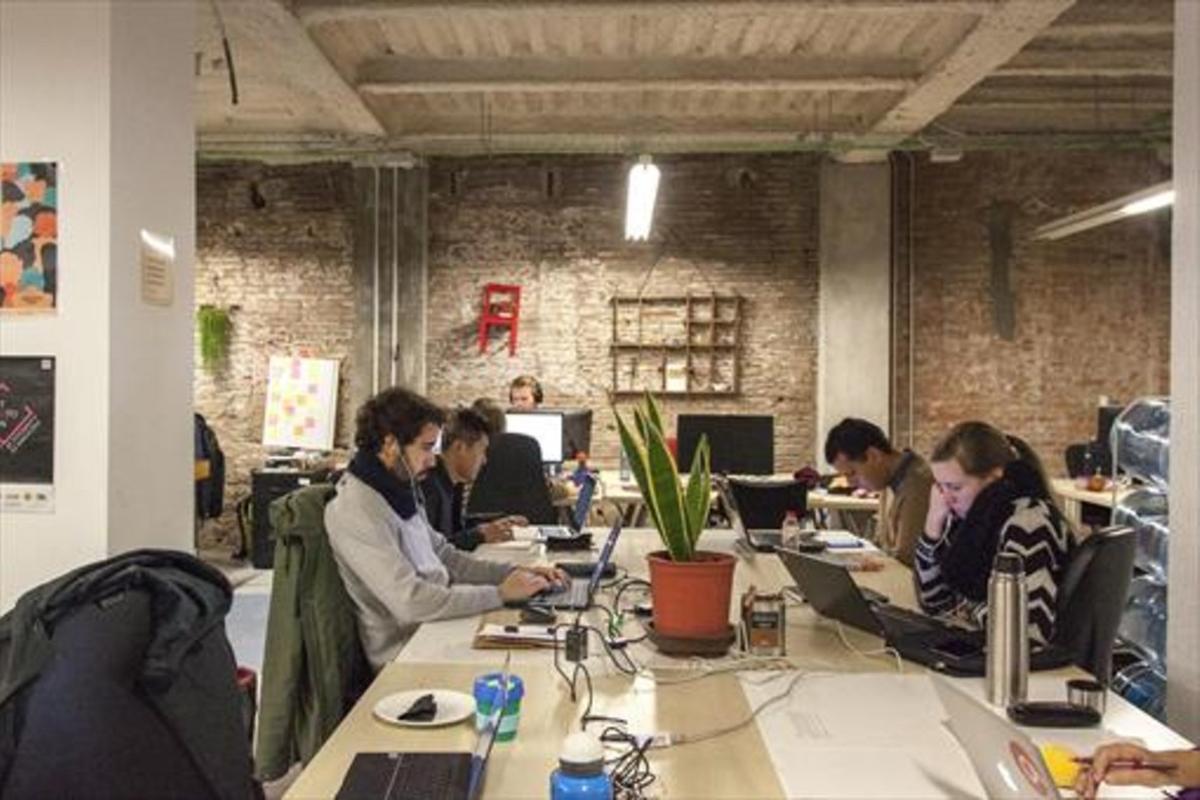 Un centro de ’coworking’ en Barcelona. Un centro de ’coworking’ en Barcelona.