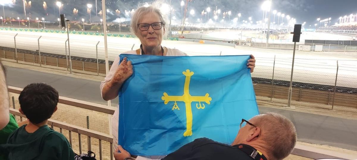 Alicia Pais, en el circuito de F-1 de Baréin
