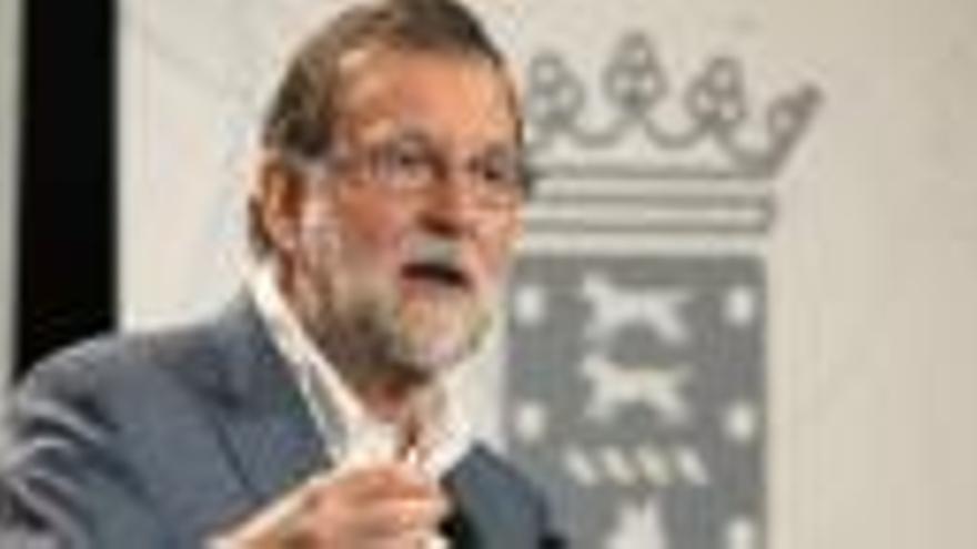 Rajoy durant els actes del 4oè aniversari d&#039;Hotusa a Chantada.