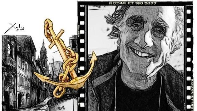Xaime Toxo, en un dibujo de Xulio Formoso.