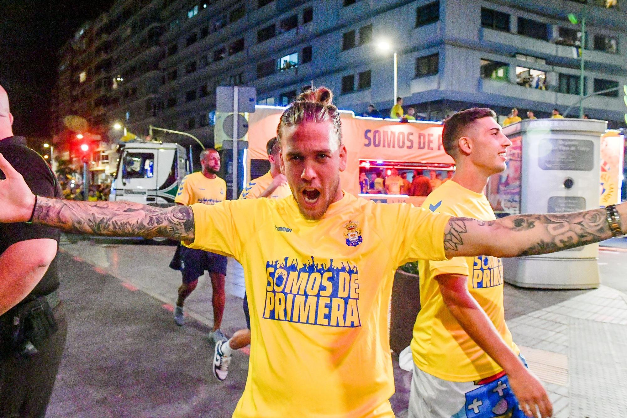 Así fue la celebración por el ascenso de la UD Las Palmas en Mesa y López