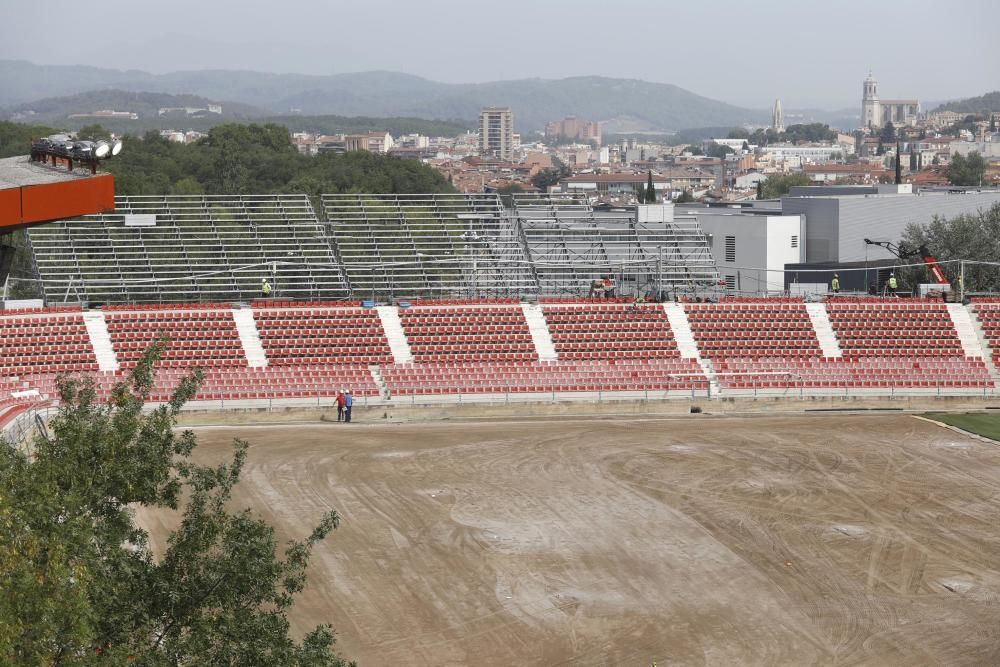 Nova imatge de Montilivi amb la grada del gol nord