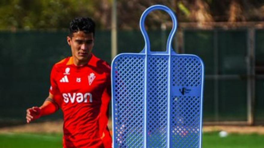 Yriarte en un entrenamiento del Real Murcia.