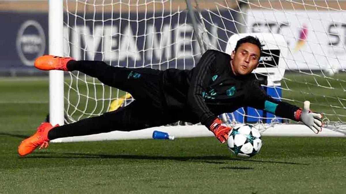 Keylor Navas participó en el entrenamiento