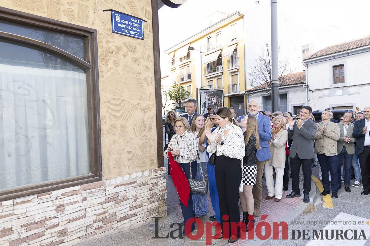 Caravaca dedica una calle a José Antonio Martínez Meca Caravaca dedica una calle a José Antonio Martínez Meca