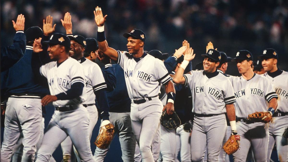 La plantilla de los New York Yankees que conquistó las Series Mundiales de 1996.