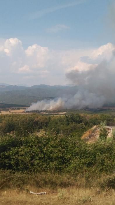 Incendi agrícola a Olius, al Solsonès