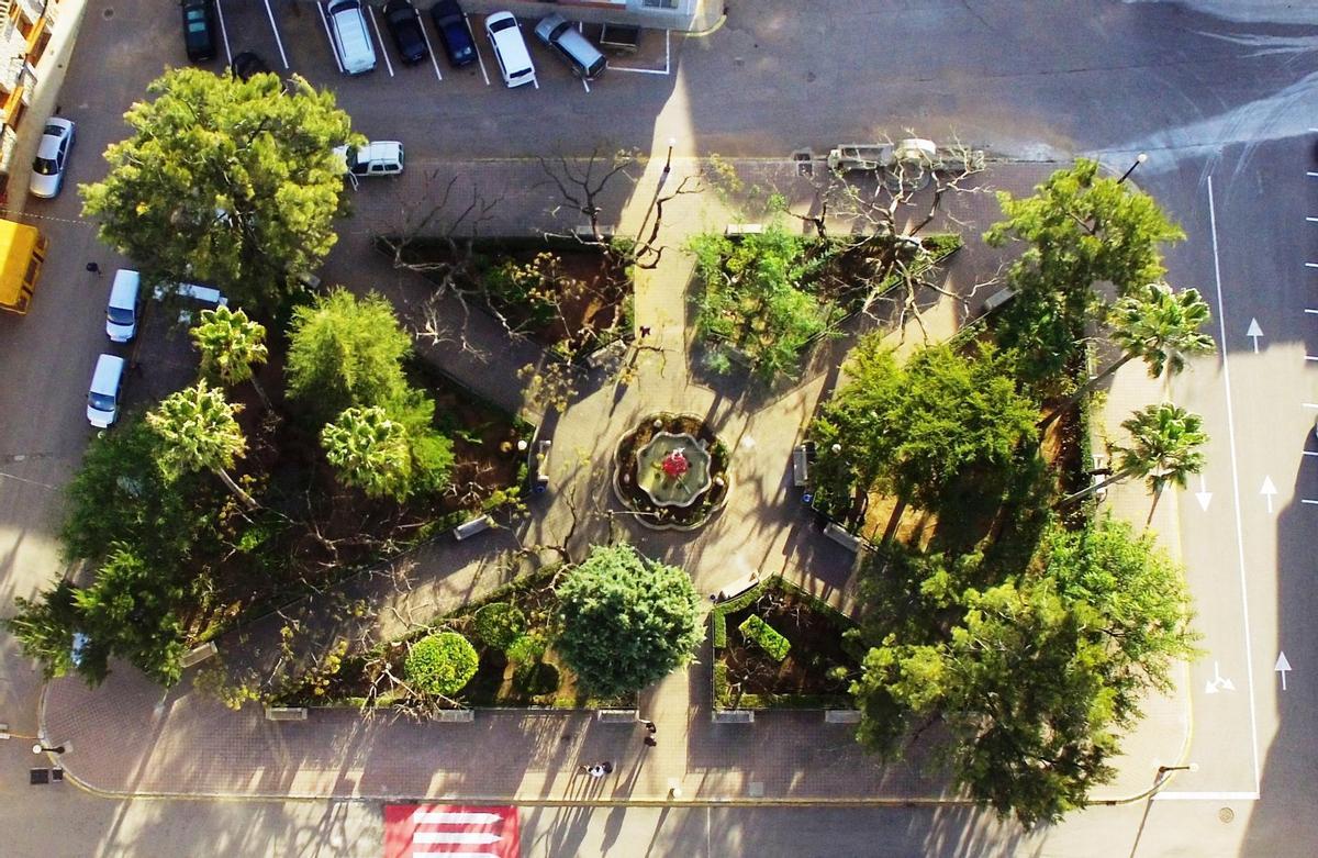 Foto aérea de la plaza de México de la Salzadella.