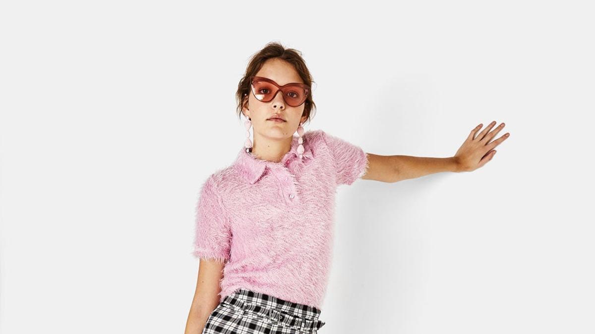 Polo rosa de Bershka