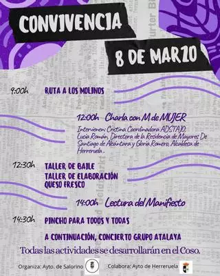 Salorino celebra el Día Internacional de la Mujer con actividades culturales, formativas y de ocio