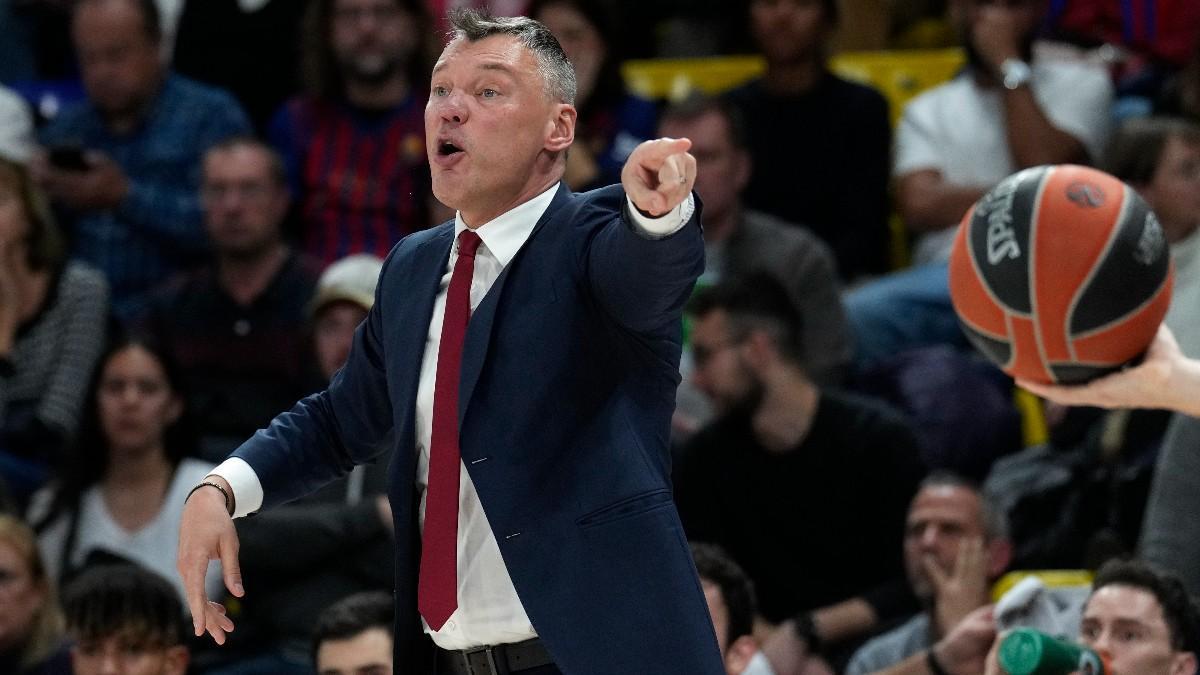 Jasikevicius dando instrucciones durante el partido